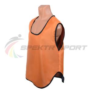 Купить Манишка футбольная односторонняя Spektr Sport оранжевая, р.36-40 в Короче 